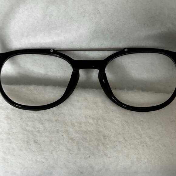 Ernest Hemingway Glasses Black Shiny Rims Top Bar Full Rim H4826 - Picture 2 of 4